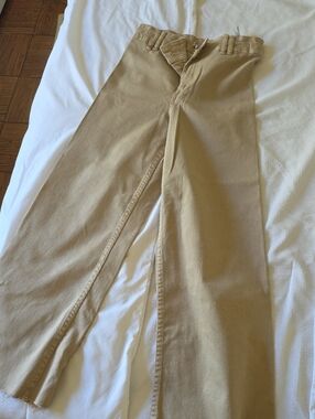 Zara Men's Khaki Straight-Leg Chinos